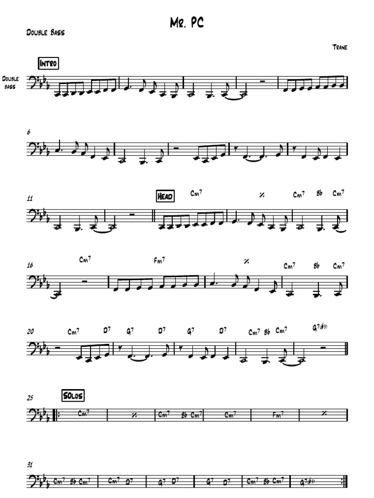 Mr Pc Full Score Double Bass