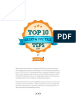 Top 10 Sales & Use Tax Tips 2013