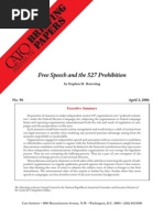 Free Speech and The 527 Prohibition, Cato Briefing Paper No. 96
