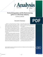 Vertical Integration and The Restructuring of The U.S. Electricity Industry, Cato Policy Analysis No. 572