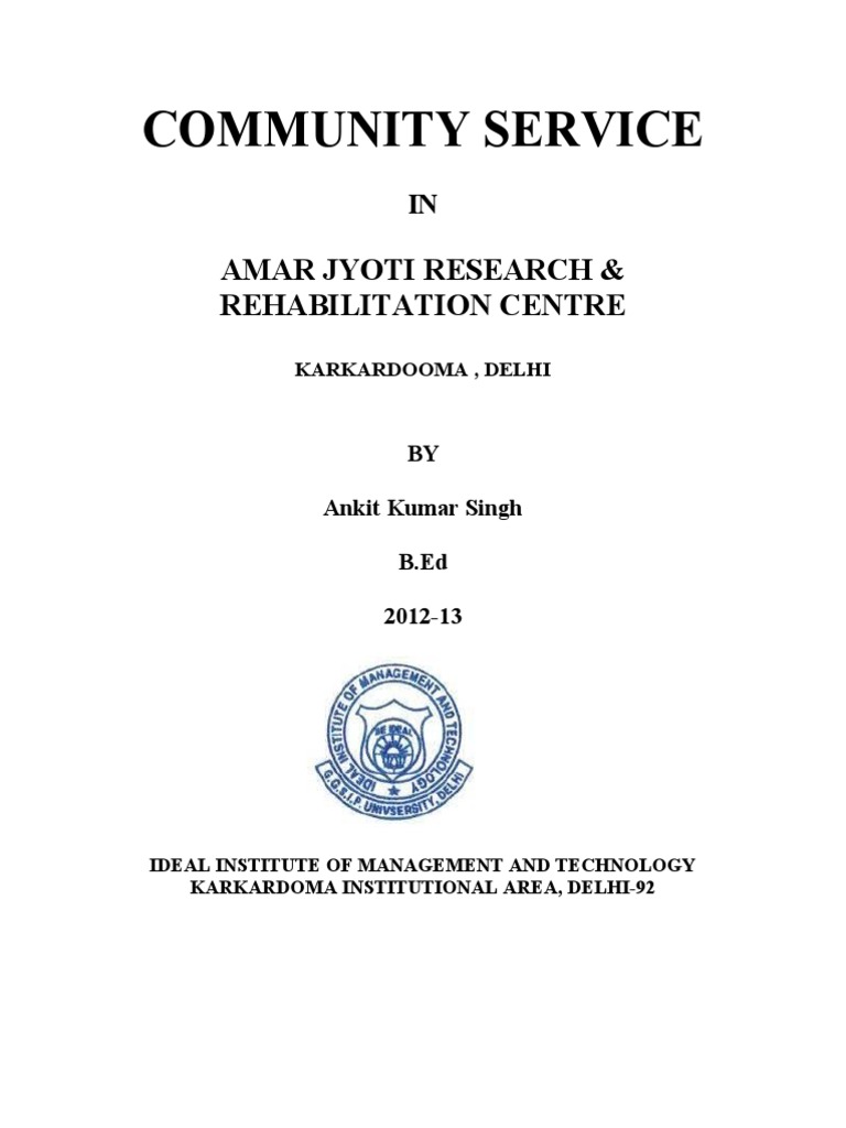 Community Service | PDF | Social Work | Community