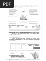 Revisões de conhecimento explícito da Língua Portuguesa -5º ano