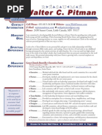 Walt Pitman's resume-Executive Pastor