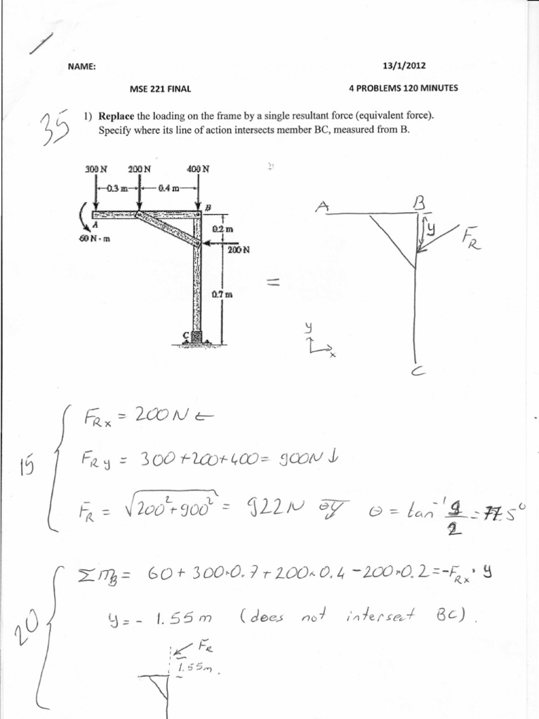 MSE 221 Final Exam Problems | PDF