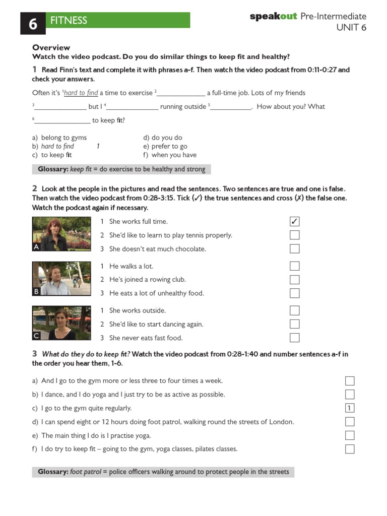PW Unit 6 | PDF | Foods | Leisure