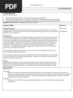 Lesson Plan Mean Grouped Data