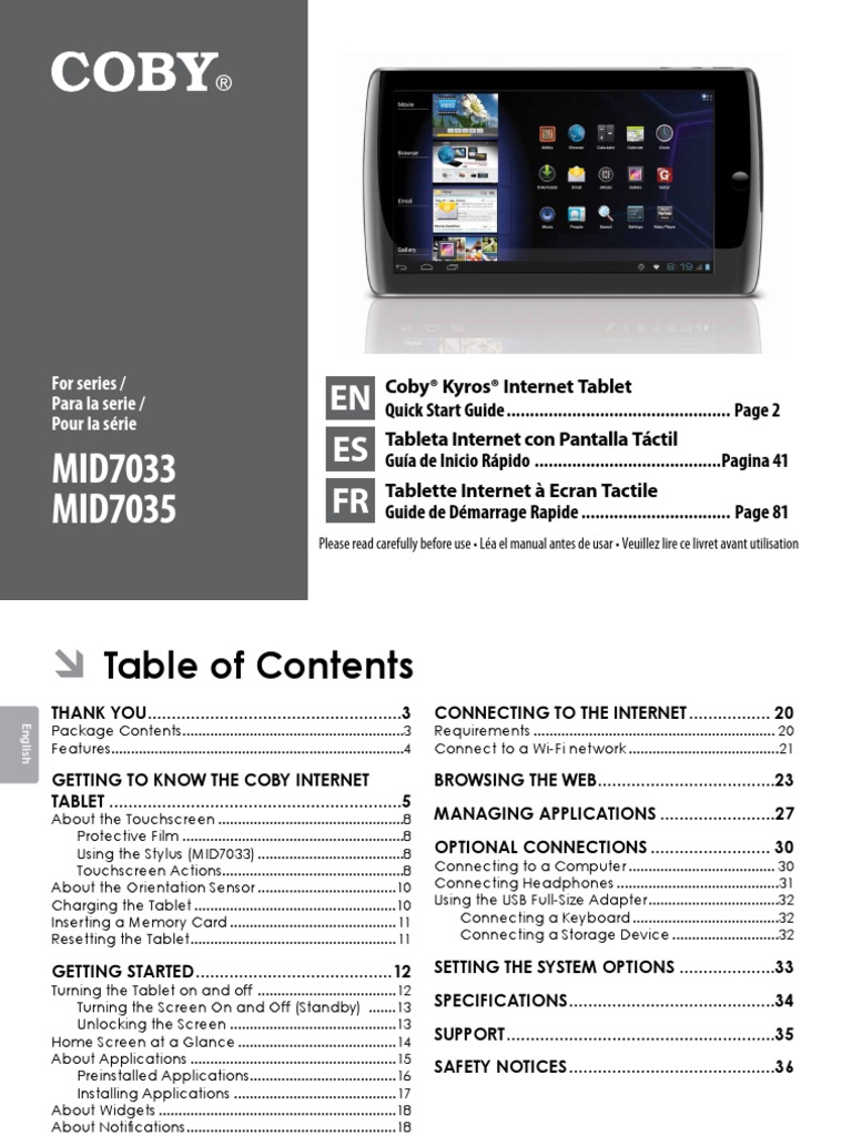 AbleGrid AC/DC Power Adapter For Coby Kyros MID7024 & MID8024 Tablets - Charger Replacement