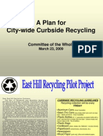 A Plan For City-Wide Curbside Recycling: Committee of The Whole