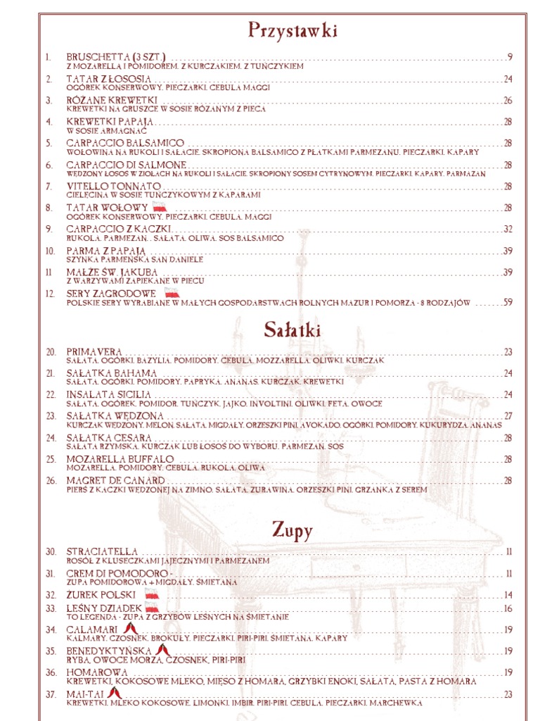 Radecki Menu 2012 POL Mini | PDF