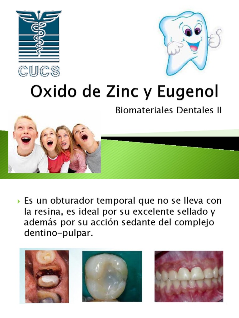 Usos del óxido de zinc y eugenol en odontología | PDF | Dentadura