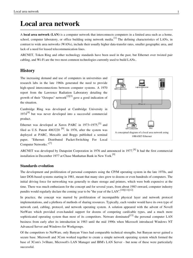 Local Area Network PDF Local Area Network Computer Networking