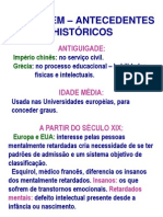 Testes - Antecedentes Históricos