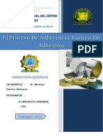 Informe El Proceso de Adherencia y Formas de Adhesivos