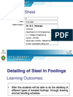 Detailed Steel Reinforcement Sheet