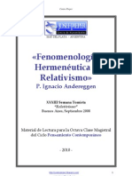P. Ignacio Andereggen - Fenomenología, Hermenéutica y Relativismo
