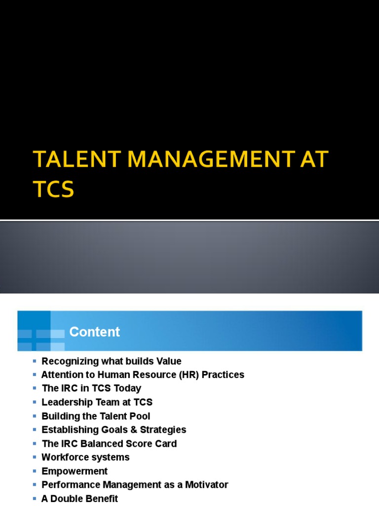 Enhancing Value in TCS's IRC Operations | PDF | Strategic Management ...