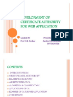 Development of Certificate Authority for Web Application