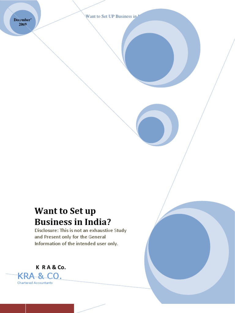 Setting Up Business in India: Guide | PDF | Dividend | Taxes