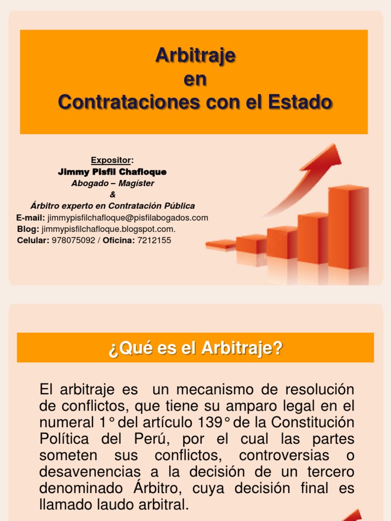 Arbitraje en Contrataciones Con El Estado | Arbitraje | Árbitro