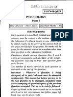 2012 SI. No.: Psychology