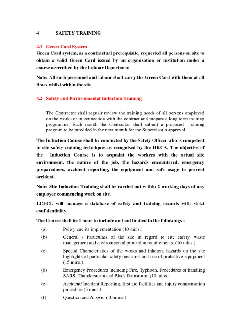 Safety Training and Induction Program | PDF | Safety | Employment