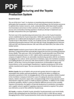 Becker, Ronald M. - Lean Manufacturing and The Toyota Production System (2007, Lean Management Instituut, 3p)