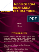 Aspek Medikolegal Korban Luka Akibat Trauma Tumpul