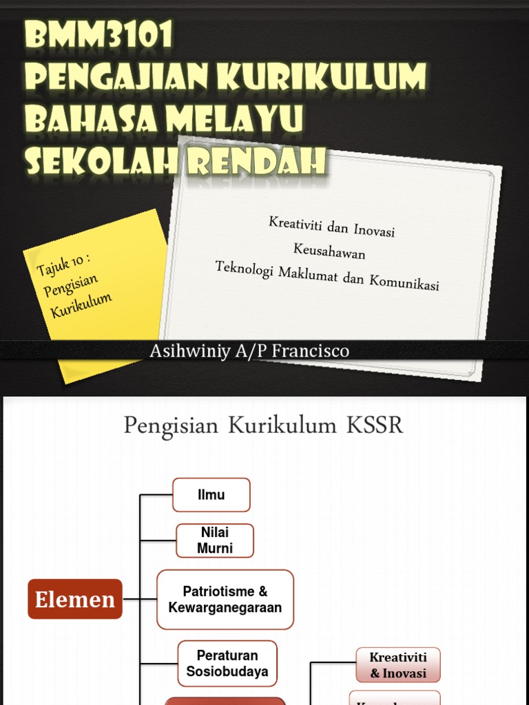 Bmm3101 Pengisian Kurikulum Pdf