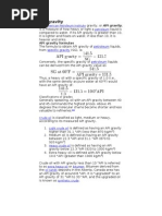 API Gravity Calculation and Formulas | PDF | Gravity | Petroleum