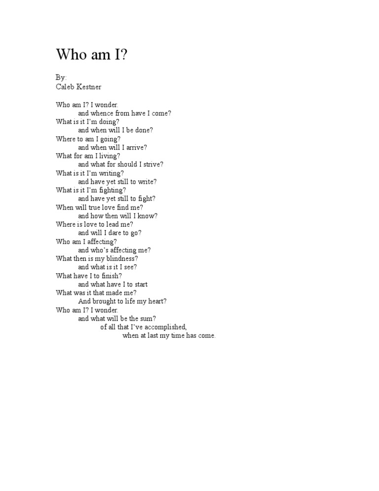 Who Am I? | PDF