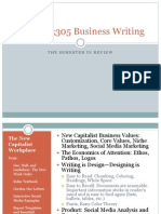 English 3305 Business Writing: The Semester in Review