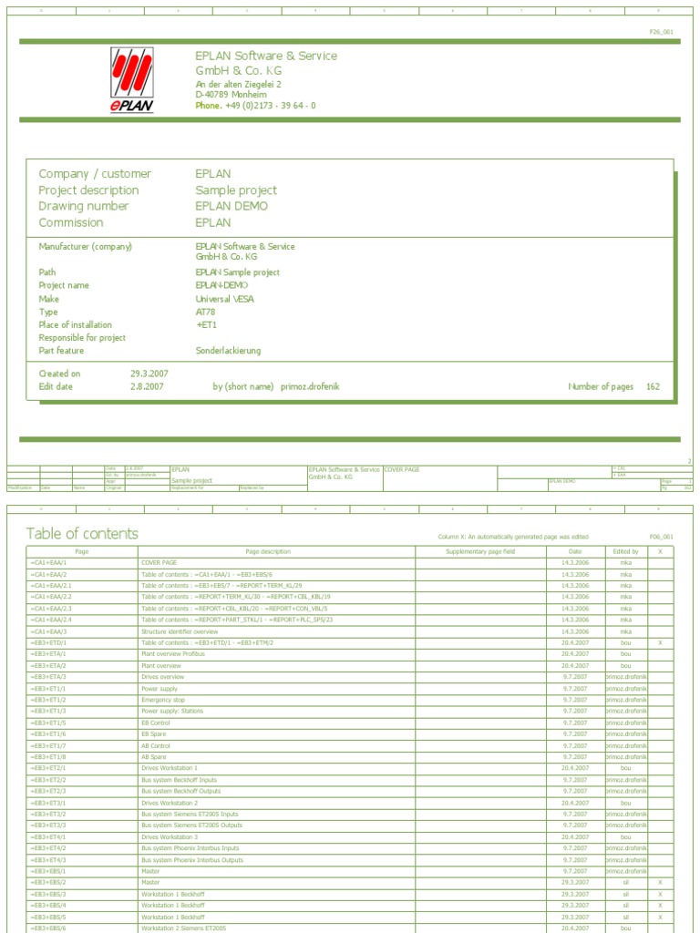 EPLAN Sample Project Overview | PDF | Computer Hardware | Electronics