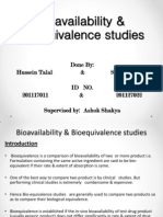 Bioavailability & Bioequivalence studies guide