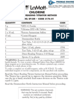 LaMotte 3176-01 Chlorine Kit Instructions