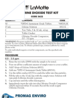 LaMotte 3622 Chlorine Dioxide Kit Instructions