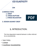 2.various Tests A. Creep B. Stress Rupture C. Stress Relaxation 3. Design Against Creep