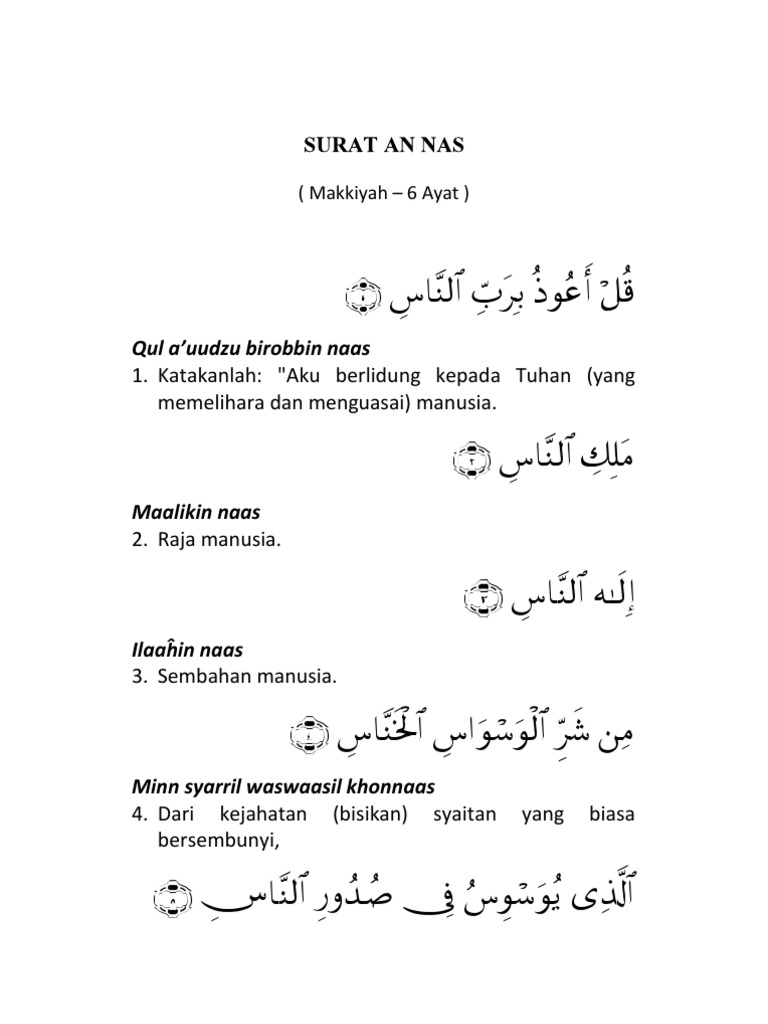 Surat An Nas Pdf