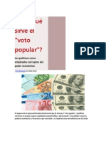 ¿Para Qué Sirve El "Voto Popular"?-Por Manuel Freytas