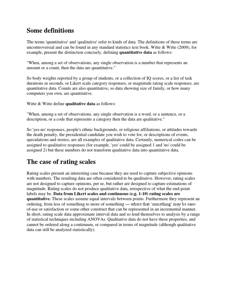 Rating Scales Data Qualitative Research