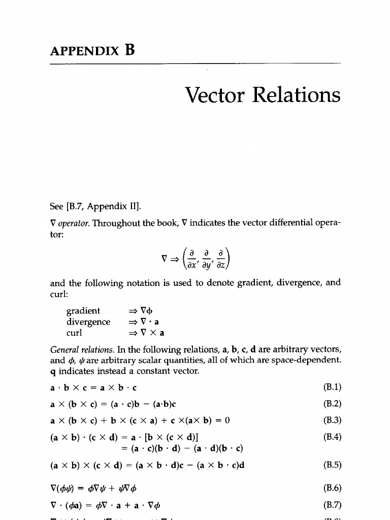 Vector Relations