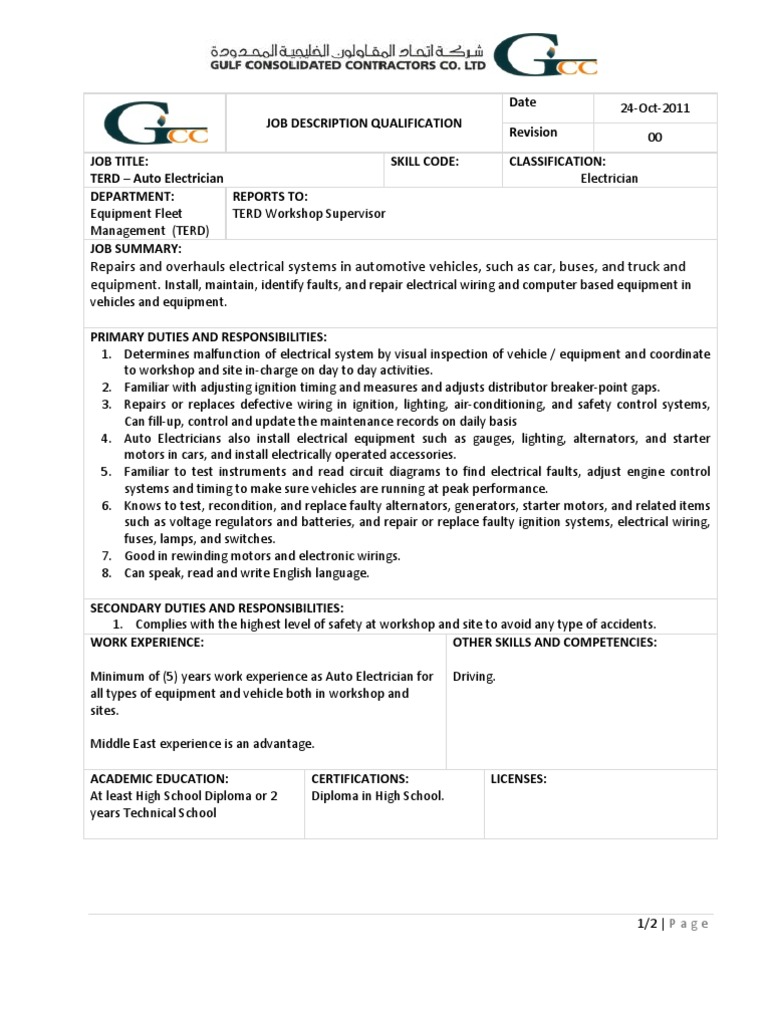 auto-electrician-job-description-pdf-electrician-ignition-system