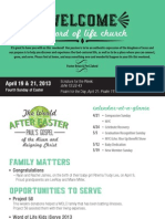 Church Bulletin for April 19 & 21, 2013