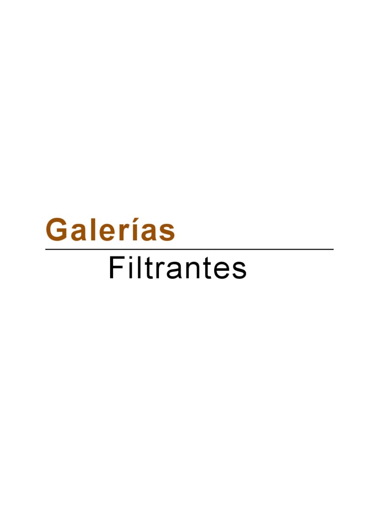 Criterios de Diseño de Galerías Filtrantes | PDF | Río | Diseño