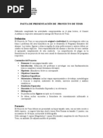 Pauta de Presentacion Proyecto Tesis 230710