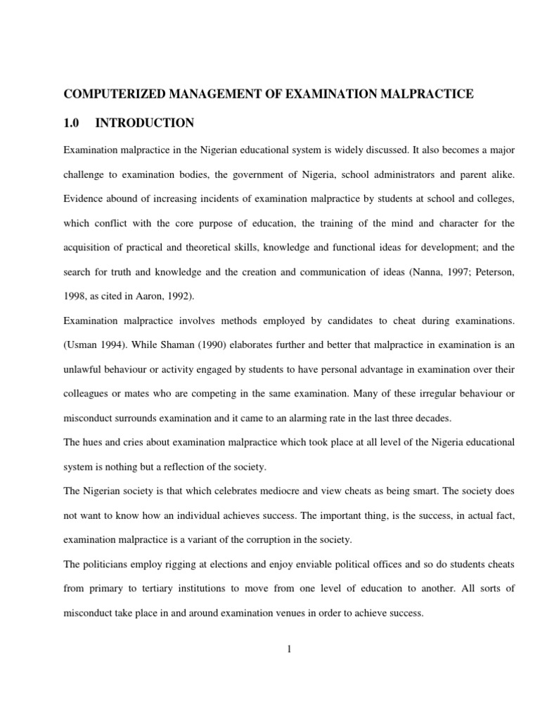 Write an essay on the dangers of examination malpractice image