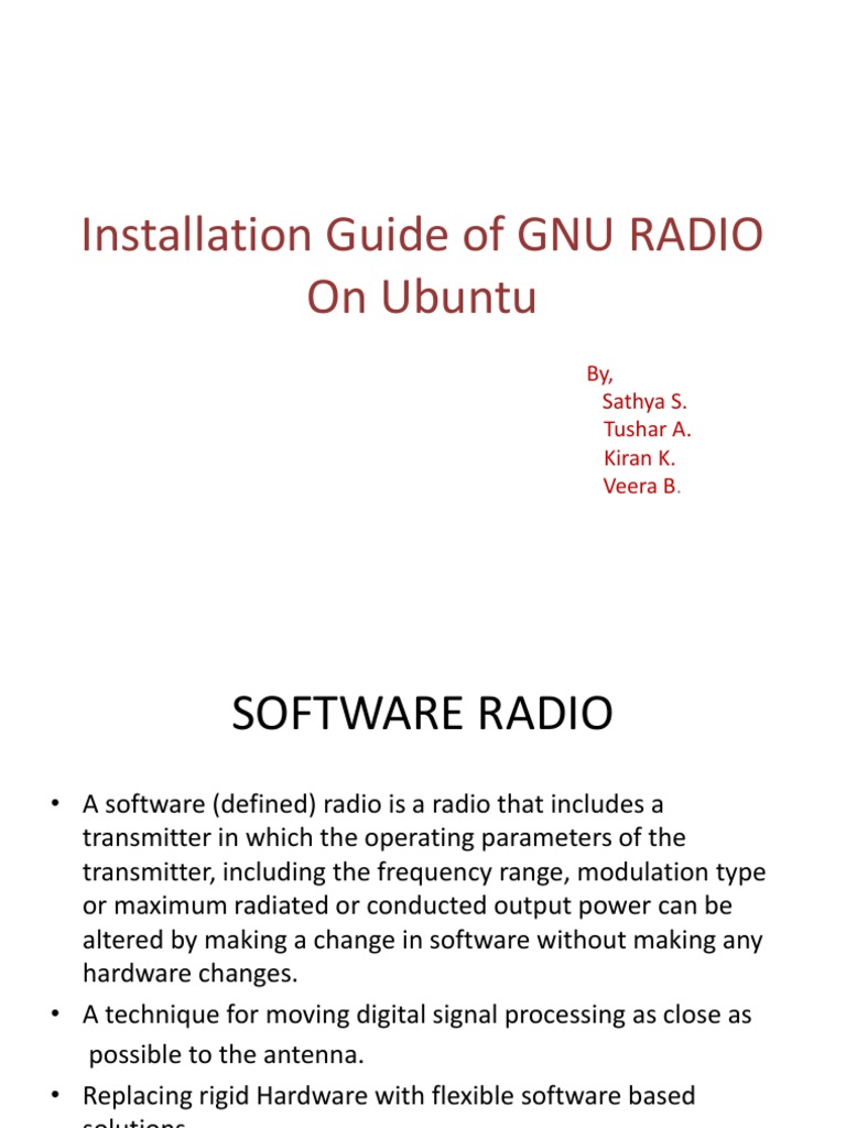 GNU Radio Install Guide Ubuntu | PDF | Software Defined Radio | Linux