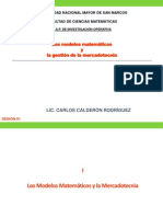 Sesión 01 - Los Modelos Matemáticos y La Gestión de La Mercadotecnia