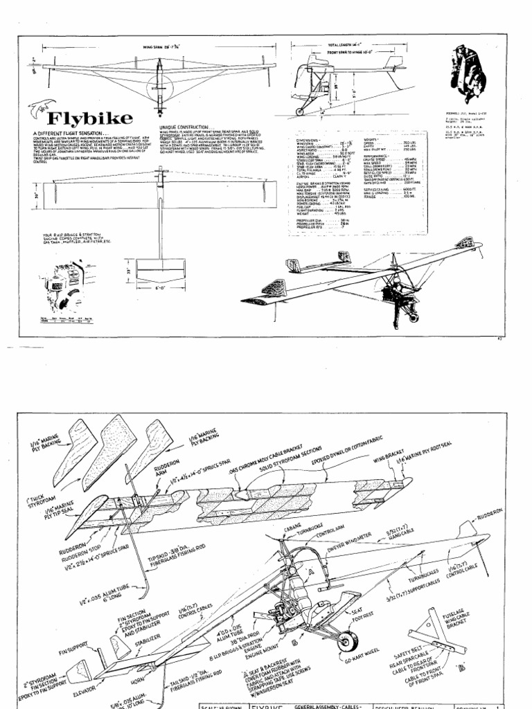 Build Your Own Fly Bike Ultralight Aircraft | PDF