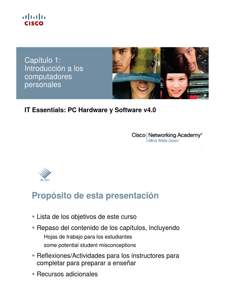ITE PC v40 Captulo 1 | PDF | Unidad Central de procesamiento | Memoria ...