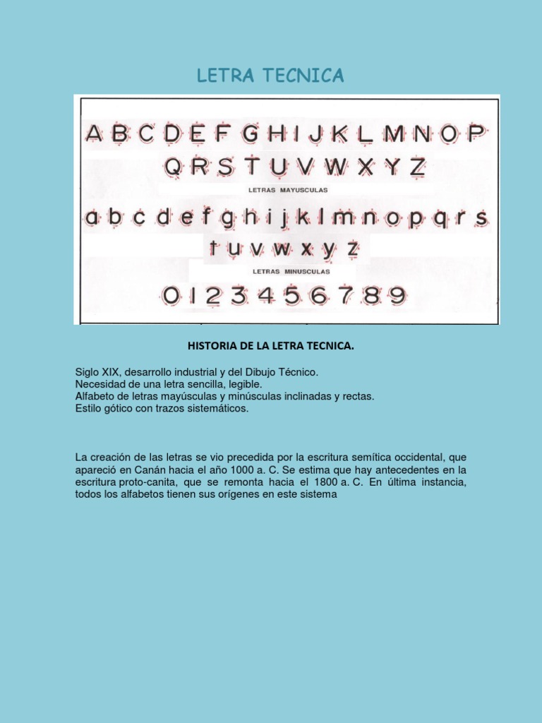 Historia y técnica de la letra técnica | PDF | Lápiz | Dibujo